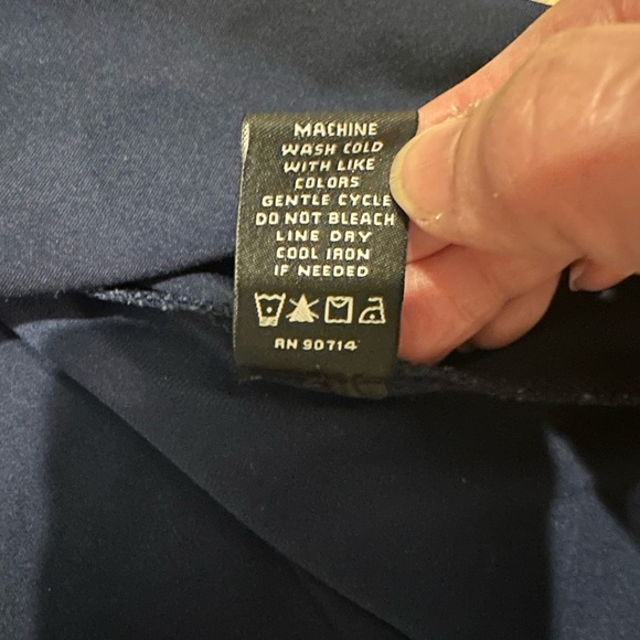 MSK Petite Navy Dress w/front zipper Sz PM - Picture 5 of 5